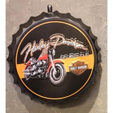 Vintage Koleksiyon Harley Motosiklet Metal Kapak 35CM