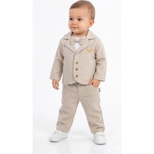 Mini Baray Cep Kapaklı Erkek Yağmurluk Takım 3 Lü Takım (9-12-18 Ay)