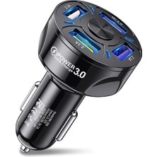 İlanib Ticaret Uslion Qc3.0 4- Port Çıkışlı Çoklu USB Araç Şarjı Şarj ALETI-1852