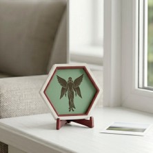 Miaju Melek Figürlü Modern Dekoratif Obje Minimal Tasarım Şık Masaüstü Aksesuarı 10X10 Cm, Özel Hediye
