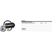 Dodo Silecek Motoru 12V Fıat Doğan Fasılalı Mako 64300106 131 Dkş Somunlu (1 Ad )