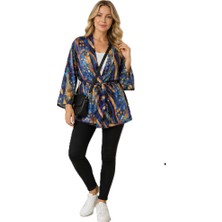 Made by Alisha Mavi Gece Desenli Kimono