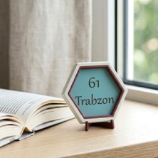Miaju 61 Trabzon Temalı Minimalist Dekoratif Obje, Estetik Şehir Hatırası ve Değerli Anı Hediyesi 10X10 cm