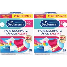 Dr.beckmann Renkli ve Beyazlar Için Renk ve Kir Tutucu Mendil 40^lı x 2 Adet