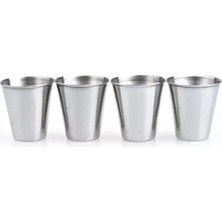 Die Grup 4 Adet 70 ml Çelik Kahve Shot Bardağı, Portatif ve Kullanışlı