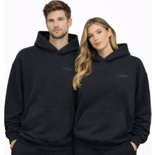 Packho Unisex Oversize Kapüşonlu Sweatshirt – Üç Iplik Şardonlu Kalın Hoodie (1 Adet Sweatshirt)