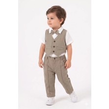 Mini Baray Cep Kapaklı Erkek Yağmurluk Takım 3 Lü Takım (9-12-18 Ay)