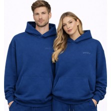 Packho Unisex Oversize Kapüşonlu Sweatshirt – Üç Iplik Şardonlu Kalın Hoodie (1 Adet Sweatshirt)