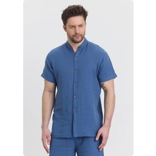 Org Marka Store Heaven 4080 Muslın Hakım Yaka Kısa Kol Erkek Gomlek