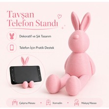 Justone "bunny Love" Telefon Standı – Masa Üstü Dekoratif Telefon Tutucu, Komodin ve Makyaj Masası Için