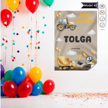 Akıllı Kağıt Statik Tutunma Özellikli Doğum Günü Tablo - Poster Özel Gün ( Model - 42)