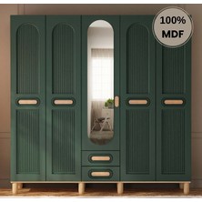 Comiet Begonya  5 Kapak Mdf Ayaklı Tasarım Gardırop