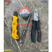 Bosch Pense Seti 180MM Pense Izeltaş Kontrol Kalem Maket Bıçak Izole Bant 4lü Set