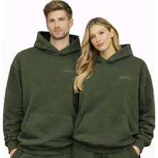 Packho Unisex Oversize Kapüşonlu Sweatshirt – Üç Iplik Şardonlu Kalın Hoodie (1 Adet Sweatshirt)