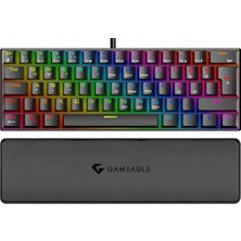 Gameagle Helios Mini Rgb Aydınlatmalı Q Red Switch Bilek Destekli Oyuncu Klavye Gaming Double Shot Full Anti-Ghosting Mekanik Beyaz Klavye