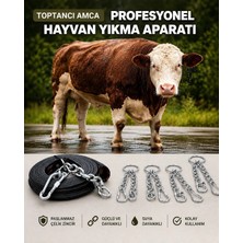 Toptancı Amca 4 Halkalı Zincirli Yıkmatik Set | Profesyonel Yük Sabitleme Kayışı | Güçlendirilmiş Polyester + Çelik Zincir