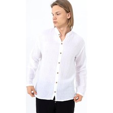 Org Marka Store Heaven 4050 Muslın Hakım Yaka Uzun Kol Erkek Gomlek