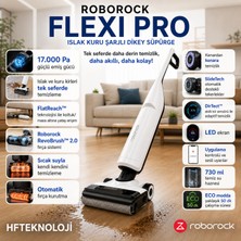Roborock 7000 Pa Emiş Gücü ,uygulama Desteği ile , Flexi Pro Islak Kuru Şarjlı Dikey Süpürge