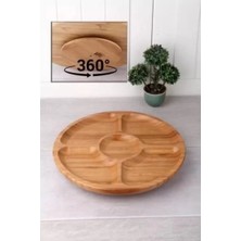 Die Grup Döner Bambu Sunum Tabağı 5 Bölmeli 25 cm Royaleks-Bls DS2525