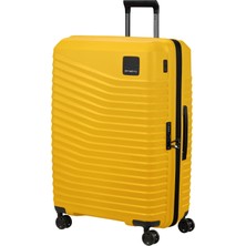 Samsonite Intuo - Büyük Sert Kabuk Valiz (75 Cm), Genişletilebilir, 4 Tekerlekli Seyahat Valizi, Hafif, Tsa Kilitli, 105/115 L, Sarı (Narenciye)