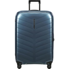 Samsonite Attrix - Spinner L, Çanta, 75 Cm, 97 L, Mavi (Çelik Mavisi)