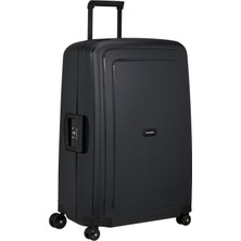 Samsonite S'cure Yenilendi - Sert Kabuklu Valiz 75 Cm, Büyük, Üç Noktadan Kilitli Check-In Valizi, Hafif, 4,60 Kg, 102 L, Siyah