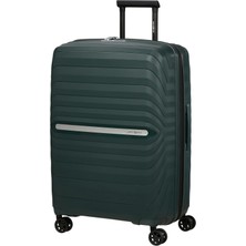 Samsonite Neo Flux - Spinner M, Genişletilebilir Çanta, 68 Cm, 86/96 L, Yeşil (Orman Yeşili)