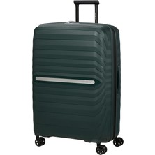 Samsonite Neo Flux - Spinner L, Genişletilebilir Çanta, 75 Cm, 109/121 L, Yeşil (Orman Yeşili)