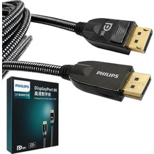 Philips SWR3139W/93 2 Metre 8k 60Hz Displayport 1.4 Kablo Premium Örgülü Zırhlı