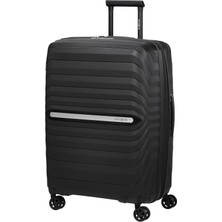 Samsonite Neo Flux - Spinner M, Genişletilebilir Çanta, 68 Cm, 86/96 L, Siyah (Siyah)