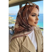 İmaj Butik Pudra Desenli Soft Eşarp