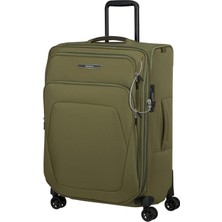 Samsonite Spark Sng Eco - Yumuşak Bagaj Valizi 67 cm Orta - 4 Tekerlekli Araba, Tsa Kilitli, Hafif ve Genişletilebilir - Yeşil (Zeytin)