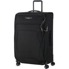 Samsonite Spark Sng Eco - Yumuşak Bagaj Çantası 79 cm Büyük - 4 Tekerlekli Araba, Tsa Kilitli, Hafif ve Genişletilebilir - Siyah (Siyah)