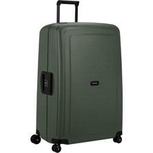 Samsonite S'cure Yenilendi - Sert Kabuklu Valiz 81 Cm, Ekstra Büyük, Üç Noktadan Kilitli Check-In Valizi, Hafif, 5 Kg, 138 L, Yeşil (Koyu Yeşil)
