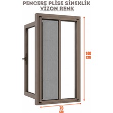 Epilons Plise Pileli Sürgülü Sineklik En 70 cm x Boy 140 cm Sürgülü Akordiyon Kapı Pencere Sineklik