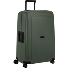 Samsonite S'cure Yenilendi - Sert Kabuklu Valiz 75 Cm, Büyük, Üç Noktadan Kilitli Check-In Valizi, Hafif, 4,60 Kg, 102 L, Yeşil (Koyu Yeşil)