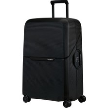 Samsonite Magnum Eco Spinner 75 cm (28 Inç) Bagaj Arabası Çantası, Mavi, Sağlam ve Hafif Alüminyumdan Yapılmış Çift Halkalı
