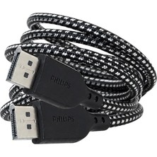 Philips SWR3139B/93 8k 60Hz Displayport 1.4 Kablo 2 Metre Örgülü Zırhlı Tasarım
