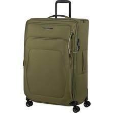 Samsonite Spark Sng Eco - Yumuşak Bagaj Çantası 79 cm Büyük - 4 Tekerlekli Araba, Tsa Kilitli, Hafif ve Genişletilebilir - Yeşil (Zeytin)
