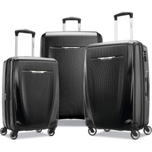 Samsonite Winfield 3 Dlx Spinner'lı Hardside Genişletilebilir Bagaj, Siyah, 3 Parça Set (20/25/28), Winfield 3 Dlx Spinner'lı Hardside Bagaj