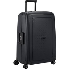 Samsonite S'cure Yenilendi - Sert Kabuklu Valiz 69 Cm, Orta Boy, Üç Noktadan Kilitli Check-In Valizi, Hafif, 4,20 Kg, 79 L, Siyah
