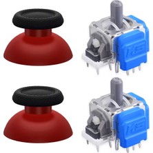 Pop Konsol PS5 Manyetik Motor 2+2 Set Bordo Analog Topuz Hall Sensör Playstation 5 Yedek Parça