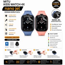 onlinekordon Xiaomi Mitu Kids Watch 4x Uyumlu Nano Hidrojel Ekran Koruyucu 2 Adet Kırılmaz Darbe Emici Tam Koruma