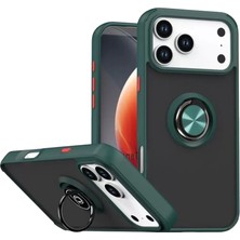 Elif Asya Ceyiz Tekstil Newface Apple iPhone 17 Pro Max Montreal Yüzüklü Silikon Kapak - Yeşil