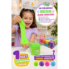 Toyfest Slimy I'm Neon Slime 220 gr 1 Adet Neon Renkli Oyun Hamuru Jel Slime Karışık Renk Gönderim