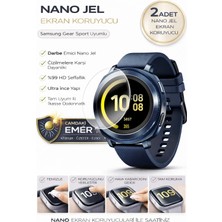 onlinekordon Samsung Gear Sport Uyumlu Nano Jel Ekran Koruyucu 2 Adet Darbe Emici Tam Kaplayan