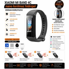onlinekordon Xiaomi Mi Band 4c Uyumlu Nano Hidrojel Ekran Koruyucu 2 Adet Kırılmaz Darbe Emici Tam Koruma