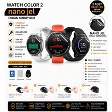 onlinekordon Xiaomi Watch Color 2 Uyumlu Nano Hidrojel Ekran Koruyucu 2 Adet Kırılmaz Darbe Emici Tam Koruma