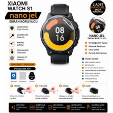onlinekordon Xiaomi Watch S1 Uyumlu Nano Hidrojel Ekran Koruyucu 2 Adet Kırılmaz Darbe Emici Tam Koruma