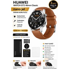onlinekordon Huawei Watch Gt2 46MM Classic Uyumlu Nano Jel Ekran Koruyucu 2 Adet Güçlendirilmiş Darbe Emici